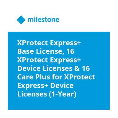 Milestone XProtect Express+ Base License, 16 XProtect Express+ Device Licenses & 16 C XPEXPLUSBL