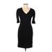 Banana Republic Casual Dress - Sweater Dress: Black Dresses - Women's Size 6