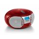 Karcher RR 5025-R tragbares CD Radio (CD-Player, UKW Radio, Batterie/Netzbetrieb, AUX-In) rot