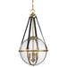 Savoy House Bozeman 18" Wide Warm Brass 4-Light Orb Pendant