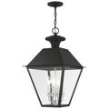 Mansfield 4 Light Black Outdoor Pendant Lantern