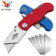 Color random delivery Utility Heavy Duty Folding Knife Pocket Knife Paper Cutter Unpacking Cutter