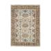 Shahbanu Rugs Light Gray, Karajeh Design with Tribal Medallions, Extra Soft Wool, Hand Knotted, Oriental Rug (5'1" x 7'0")