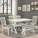 Solid Wood 6 Piece Rustic Dining Se for Dining Room