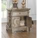 Keplinger Antique Silver Nightstand with 1 Cabinet