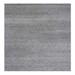 Shahbanu Rugs Neutral Gray, Hand Knotted, Modern Grass Design, Natural Undyed Wool, Square Oriental Rug (12'0" x 12'2")