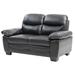 59" Faux Leather Loveseat, 2-Seater Tufted Back Sofa with Padded Arms and Pocket Coil Seating for Living Room Bed Room