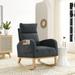 Modern Tufted Accent Rocking Chair, Upholstered Nursery Glider Rocker with High Backrest for Baby and Kids