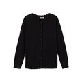 NAME IT Mädchen NKFVAMONE LS Knit Card K NOOS Strickjacke, Black, 134/140