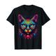 Bunte Katze | Psychedelische Kunst Trippy Hippie Mädchen Männer Frauen T-Shirt
