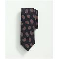 Brooks Brothers Men's Wool Silk Paisley Tie | Navy/Red | Size L/XL
