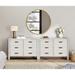 Wood Dresser for Bedroom with Fabric Drawer, Classic Storage Organizer