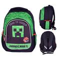 ASTRA Große - Dreifächiger Schulrucksack MOTIV - Minecraft Figuren Rucksack Schultasche Schulrucksack Jungen Creeper Design | licht Rucksack | rucksack jungen Große Kapazität CREEPER