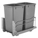 Rev-A-Shelf Double Pull Out Trash Can w/ Soft-Close Stainless Steel in Gray | 18.9375 H x 11.25 W x 22.0937 D in | Wayfair 53WC-1527SCDM-217
