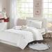 Harriet Bee Sippel Multi-Color Tassel Comforter Set, Polyester in White | Full/Queen Comforter + 2 Shams + 1 Pillow | Wayfair