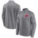 Men's Fanatics Branded Heather Gray Wisconsin Badgers Vintage Fleece Quarter-Zip Jacket