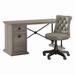 Bush Furniture Coliseum 60W Designer Desk Set with Office Chair in Driftwood Gray - Bush Furniture CSM014DG