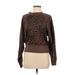 Ocean Drive Clothing Co. Pullover Sweater: Brown Snake Print Tops - Women's Size Medium