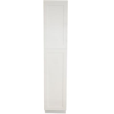 Craftline Ready to Assemble White Shaker Tall Utility Cabinet Utility Cabinet - 21 Inch x 24 Inch x 84 Inch