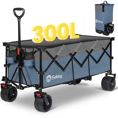 Xxxl Superlang Bollerwagen Faltbar Handwagen 300L 200KG Klappbar Transportwagen, Alle-Terrain Image