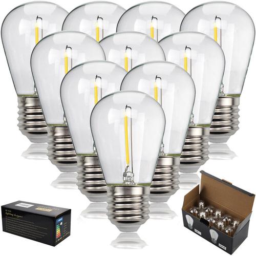 E27 S14 LED-Glühbirne, 1 w Vintage-Edison-Glühbirne, warmweiße Retro-Glühbirnen, für