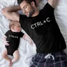 Familie passende Kleidung ctrl + c und ctrl + v Vater Sohn T-Shirt Familie Look Papa T-Shirt Baby