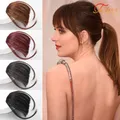 LATANG Synthetische Luft Pony mädchen Natürliche Pony Haar Stück Schwarz Braun Clip Haar