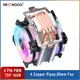 Cpu Cooler Am4 4pin 90mm RGB Cooling Cpu Fan IWONGOU Air Cooler X99 4 Heatpipes Radiator for Intel