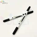 One Pack 2 Pieces Black double sided food coloring marker pen for Cake Art Pen double tip food