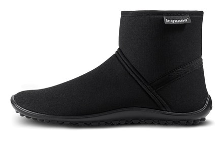 Barfußschuh LEGUANO "TERMO", Damen, Gr. 46, schwarz, Textil, Schuhe Barfußschuh Schlupfboots, Bequemschuh, Komfortschuh, Flats, Schlupfboots für Sie und Ihn