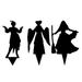 Lohuatrd 3Pcs/Set Halloween Witch Silhouette Garden Decoration Metal Craft Iron Art Weather-Resistant Outdoor Courtyard Yard Backyard Lawn Women Shape Ground Insert Stake Ornament