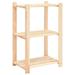 moobody 3-Tier Storage Rack 23.6 x15 x35.4 Solid Pinewood 330.7 lb