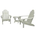 highwood 3 Piece Set Outdoor Adirondack Chairs and Folding Side Table Eucalyptus