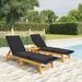 Carevas 3 Piece Patio Set Poly Rattan&Solid Wood Acacia