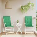 moobody Garden Highback Chair Cushions 2 pcs Green 47.2 x19.7 x1.2 Fabric