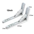 YaSaLy 2 Pcs Triangle Folding Angle Bracket Heavy Support Adjustable Wall Mounted