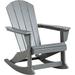 HTYSUPPLY Outdoor Rocking Chair HDPE Adirondack Style Rocker Chair for Porch Garden Patio Light Gray