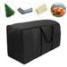 Furniture Cushion Storage Bag Waterproof Fabric Storage Bag with Zipper and Handles for Outdoor/Indoor Patio Furniture Clothes and Pillows and Christmas Tree 12.18 x 12.38x 2.67 Inches Black