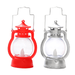 Mini Lanterns 2-Pcs LED Small Lanterns Indoor Lanterns Decorative Outdoor Hanging Lantern Decorative Candle Lanterns Farmhouse Decor for Weddings Birthday Party Halloween - red + silver