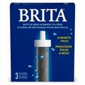 Brita 3 Pack Replacement Bottle Filter Reduces Chlorine Taste & Odo Each