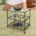 Fichiouy Outdoor Grill Cart Table Food Prep Table for Grill Dining Cart Table