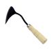 Plow Hoe Planting Loosening Soil Hoe with Wooden Handle Durable Portable Sharp Weeds Removal Tool Lawn Grass Edger Hoe for Lawn Planting Small