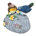 HElectQRIN Welcome Sign Sculptures Statues Bird Garden Decor Resin Animal Garden Figurines Welcome Sign Sculptures Statues For Yard Patio Lawn Garden Bird Statue