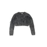 Next Pullover Sweater: Gray Tweed Tops - Kids Girl's Size 9