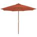 moobody Outdoor Parasol with Wooden Pole Folding Beach Umbrella for Garden Patio Backyard Terrace Poolside Supermarket 118.1 x 98.4 Inches (Diameter x H)