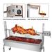 Rocita 46 BBQ Grills Charcoal Grill for Camping Stainless Steel Grill 176 lbs Rotisserie Grill Roaster with 25W Motor