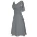 knqrhpse Summer Dress Midi Dresses For Women Women Formal Wedding Bridesmaid High-waist Party Ball Prom Gown Dress Polyester cool Casual women Womens Dresses Grey Dress 4XL