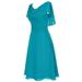 knqrhpse Summer Dress Midi Dresses For Women Women Formal Wedding Bridesmaid High-waist Party Ball Prom Gown Dress Polyester cool Casual women Womens Dresses Blue Dress S