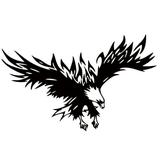 Meterk Car Decals Eagle-shaped Car Vinyl Sticker Decals for Car/Truck/SUV/Jeep Universal Car Hood Body Side Decal Stickers Exterior Decal Decoration