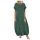 knqrhpse Casual Dresses Maxi Dress Casual Dress Sleeve Polka Casual Maxi Neck Short Dress Dot Women Round Print Women s Dress Womens Dresses Green Dress M